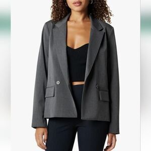 The Drop Heater Grey Liza Relaxed Single-Breasted Blazer Size Medium NWT